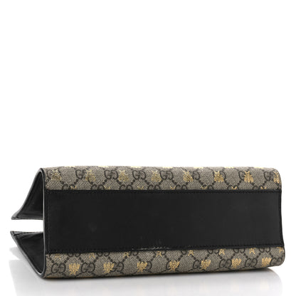 Gucci GG Supreme Monogram Bees Small Padlock Tote Beige Oro Black 3 of 9