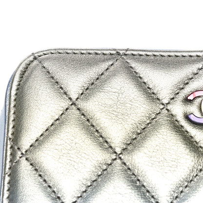 Chanel Metallic Gradient Calfskin Quilted Camera Case Blue Yellow Purple 13 of 15