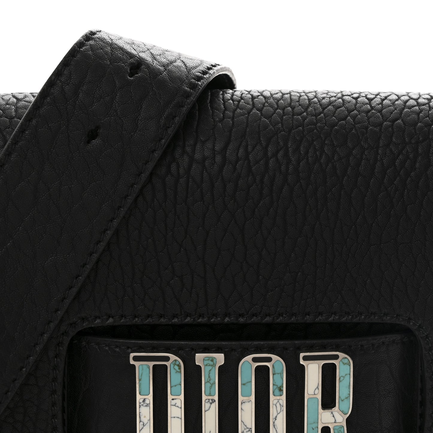 Canyon Grained Lambskin Dio(r)evolution Flap Bag Black