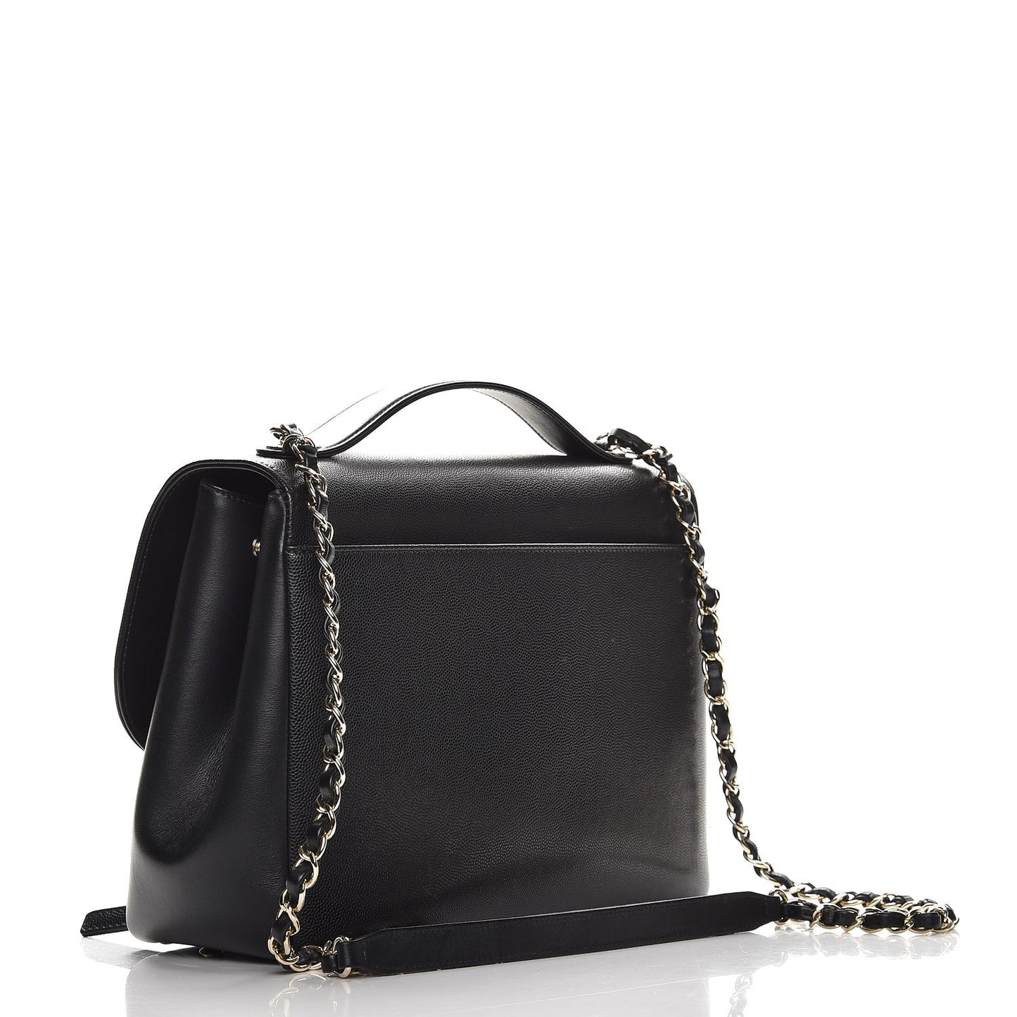 Caviar Quilted Large Business Affinity Flap Black