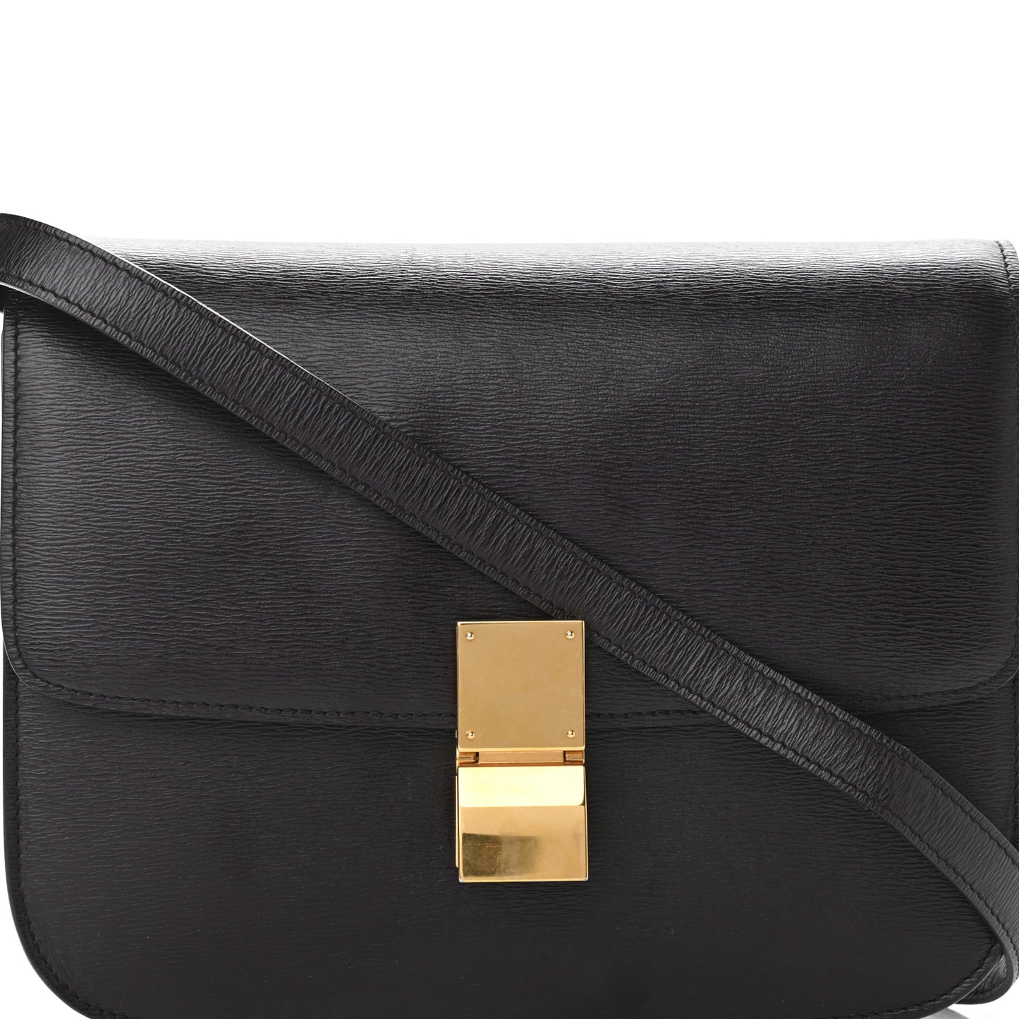Liege Calfskin Medium Classic Box Flap Bag Espresso