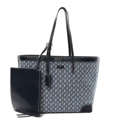Jimmy Choo Denim Calfskin JC Monogram Nine2Five East West Tote Denim 2 of 9