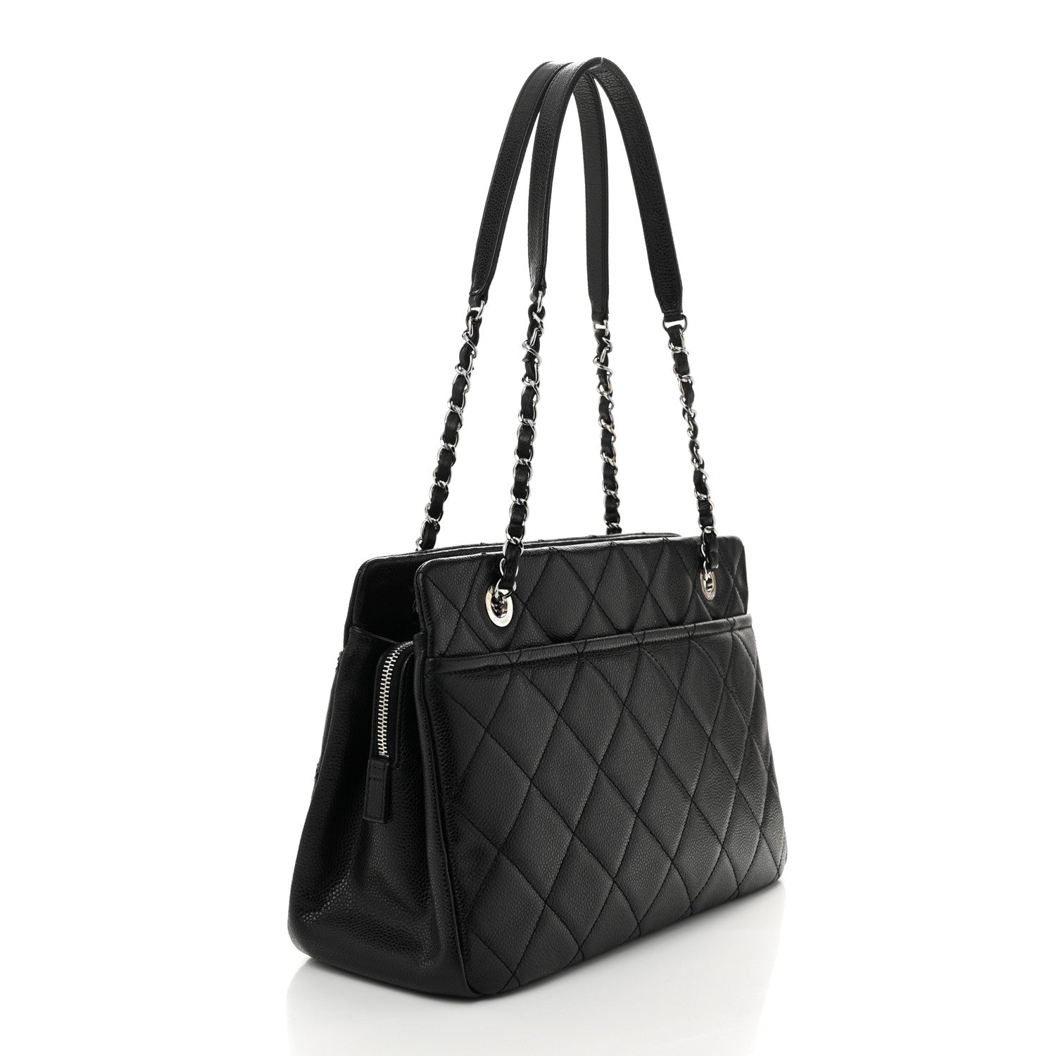 Chanel Caviar Quilted CC Timeless Soft Tote Black 3 of 10