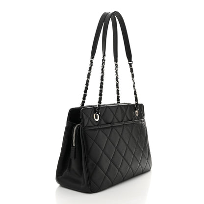 Chanel Caviar Quilted CC Timeless Soft Tote Black 3 of 10