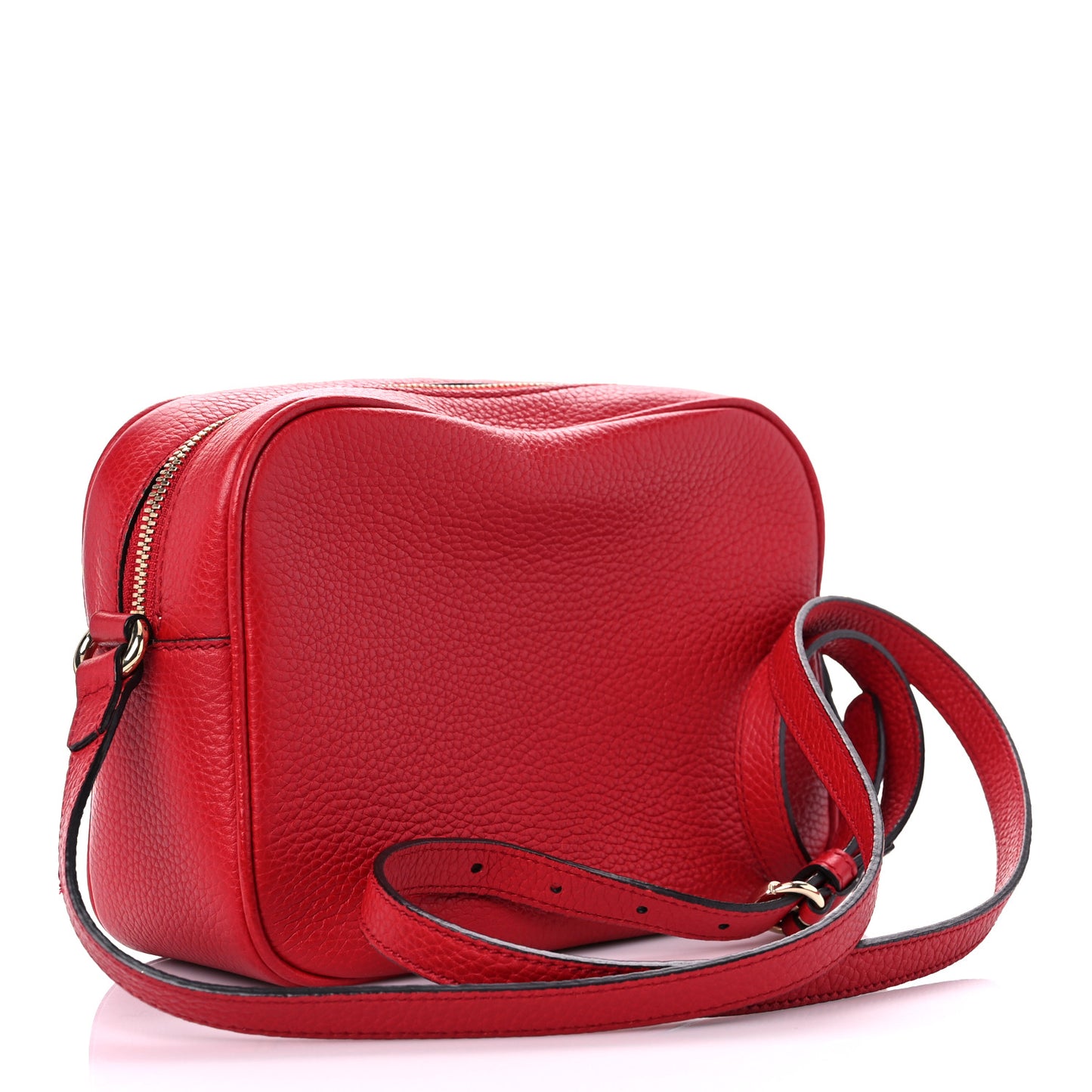 Pebbled Calfskin Small Soho Disco Bag Tabasco Red