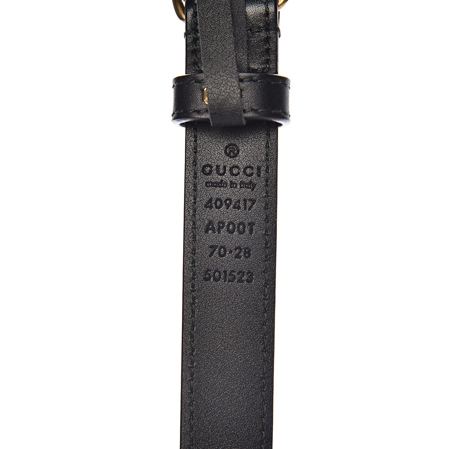 Calfskin Double G 20mm Belt 70 28 Black