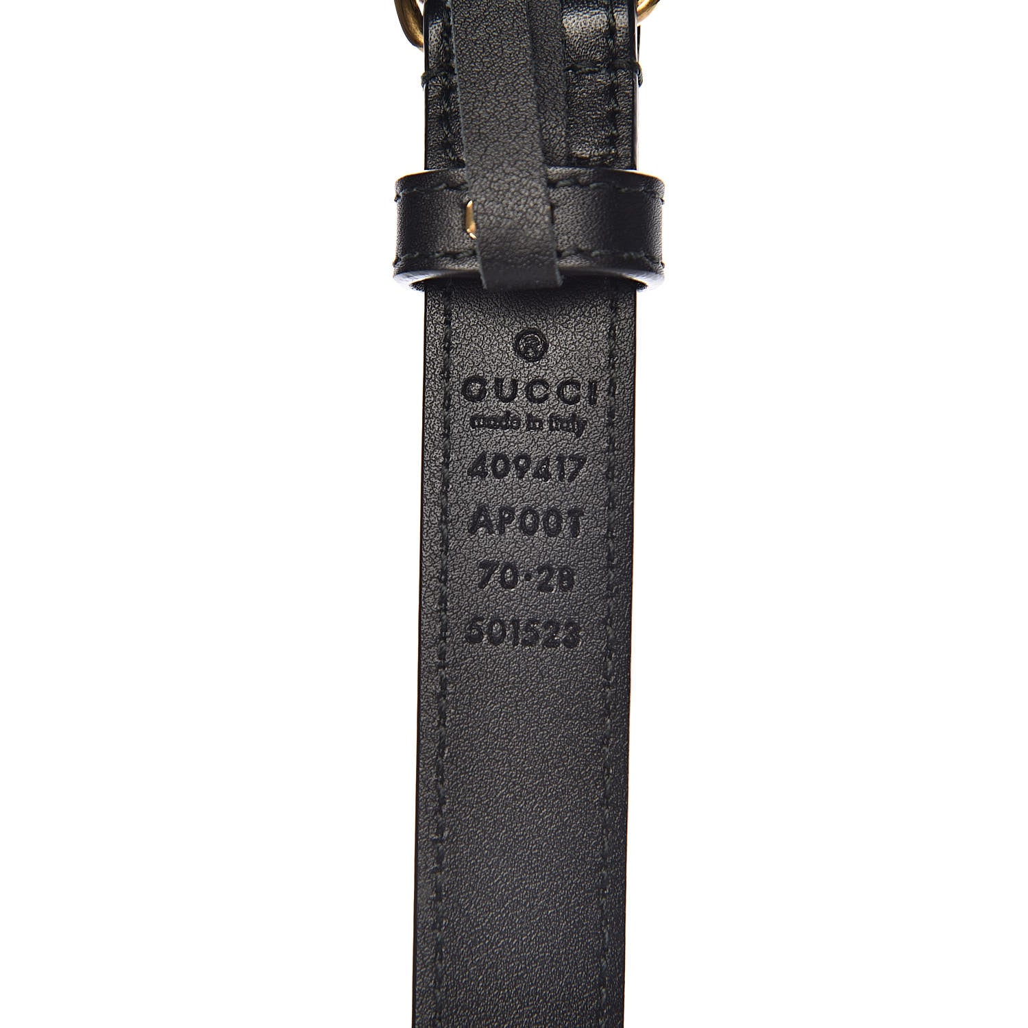 Gucci Calfskin Double G 20mm Belt 70 28 Black 4 of 7