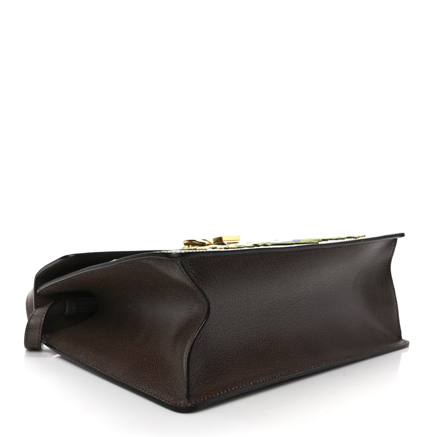 Calfskin Embroidered Medium Sylvie Top Handle Bag New Acero Multicolor