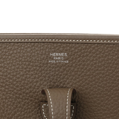 Hermes Taurillon Clemence EVELYNE III PM Etoupe 6 of 11
