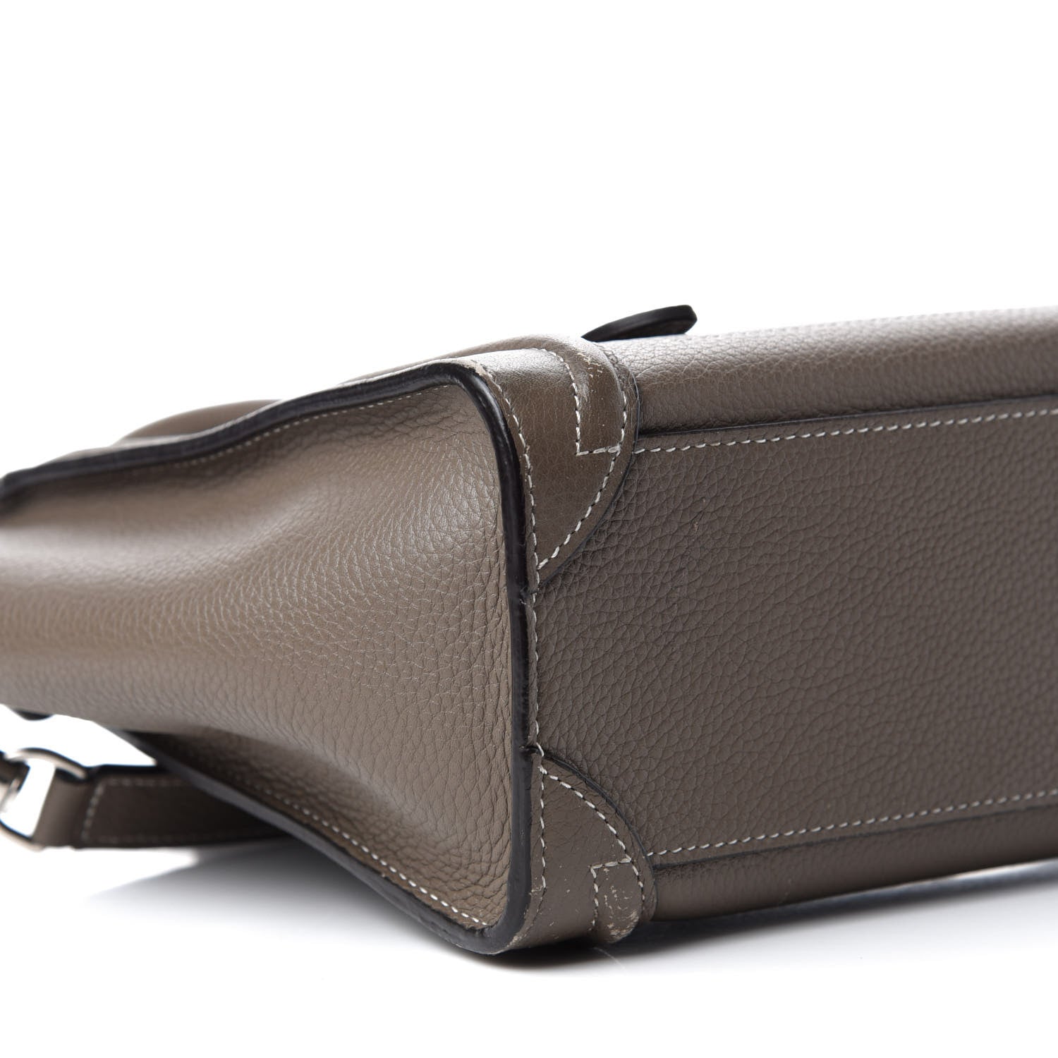 Celine Drummed Calfskin Nano Luggage Souris 7 of 20