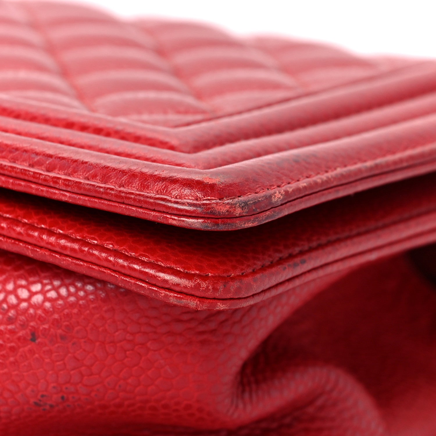 Chanel Caviar Quilted Medium Boy Flap Red 9 of 10