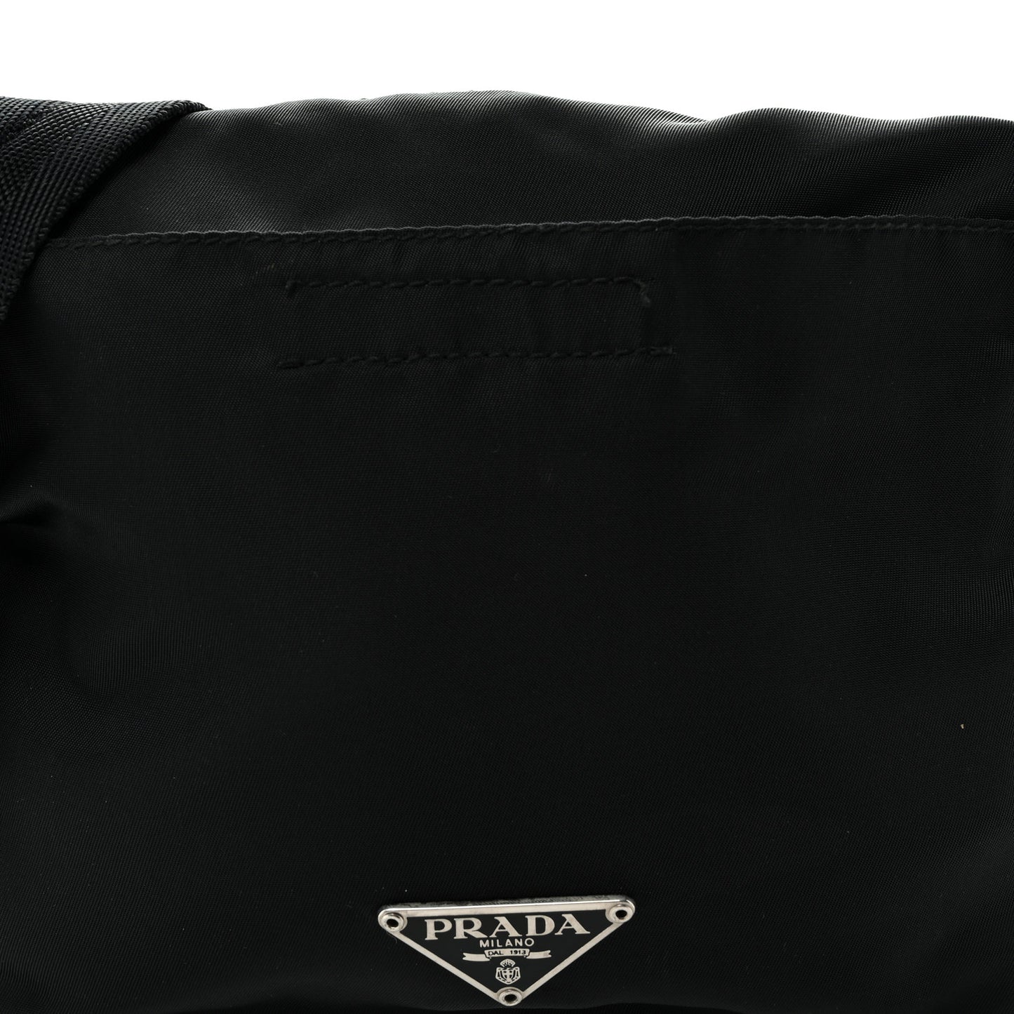 Nylon Mini Flat Messenger Bag Black