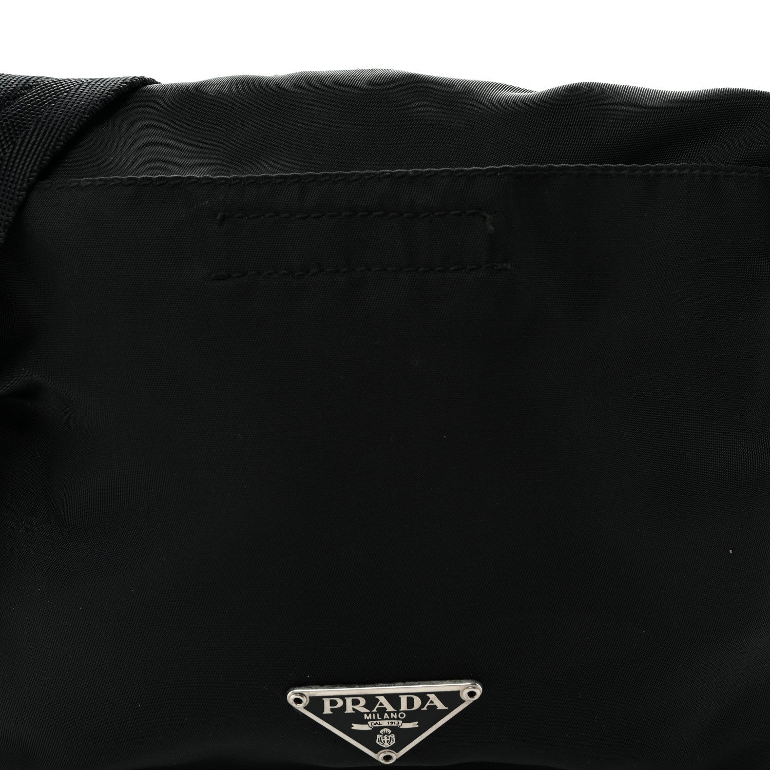 Prada Nylon Mini Flat Messenger Bag Black 7 of 11