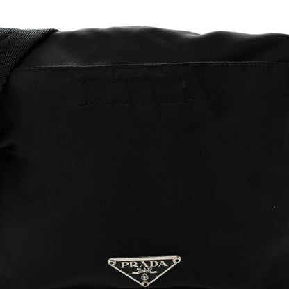 Prada Nylon Mini Flat Messenger Bag Black 7 of 11