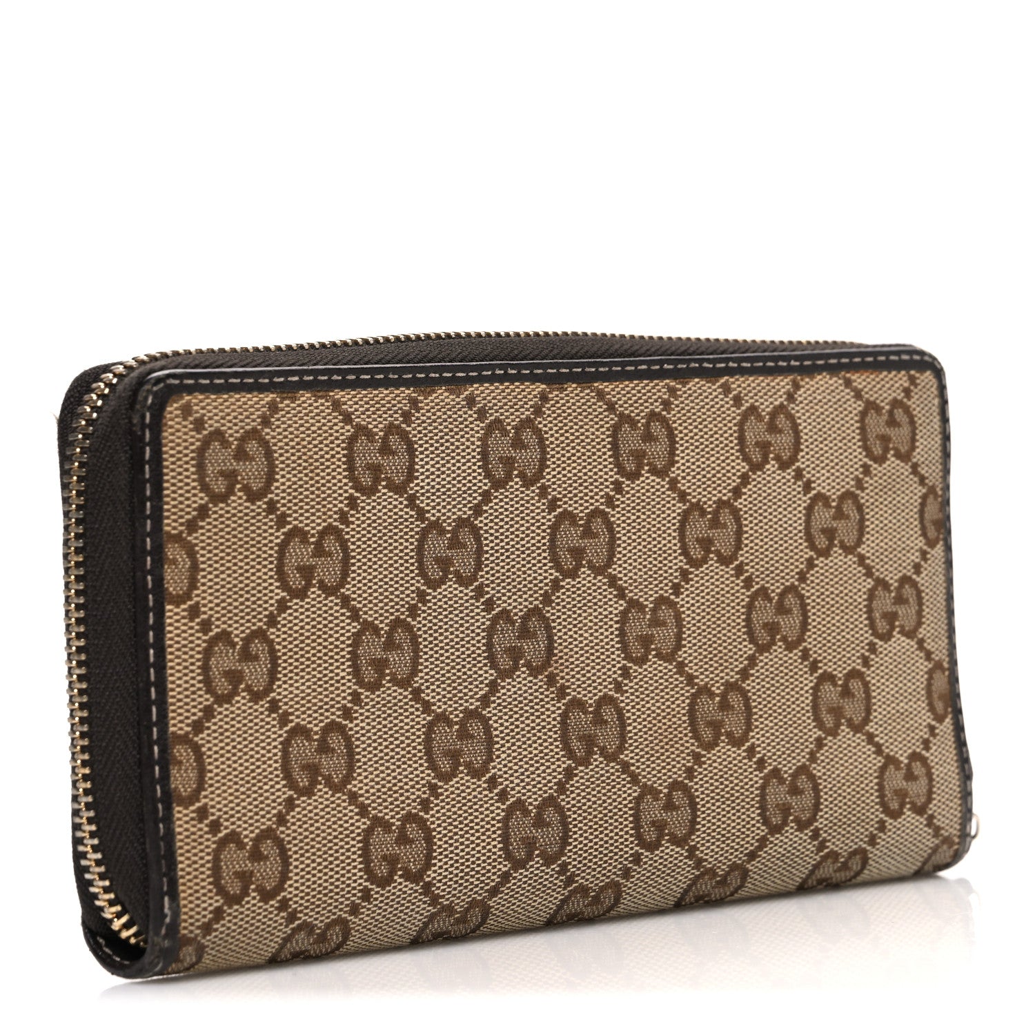 Gucci Monogram Mayfair Zip Around Wallet Dark Brown 3 of 7