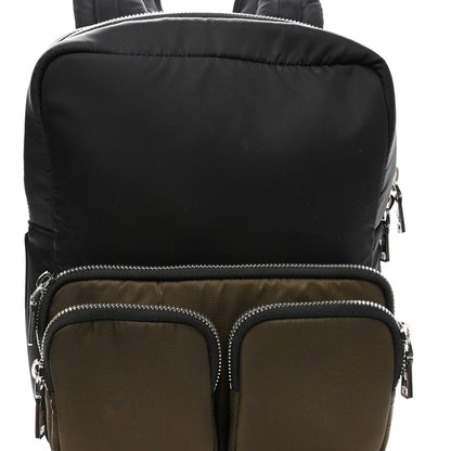 Prada Nylon Medium Boxy Backpack Black Olive 6 of 9