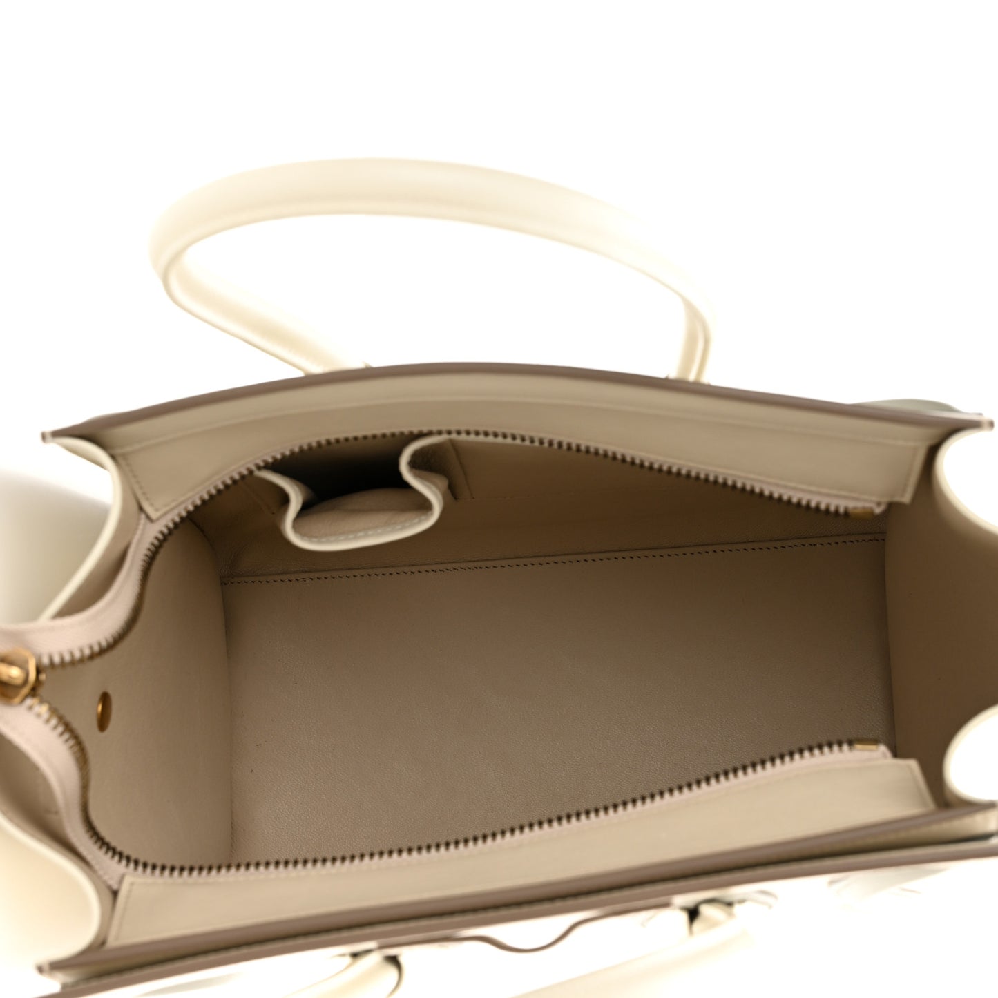 Shiny Smooth Calfskin Micro Tri-Color Luggage Natural