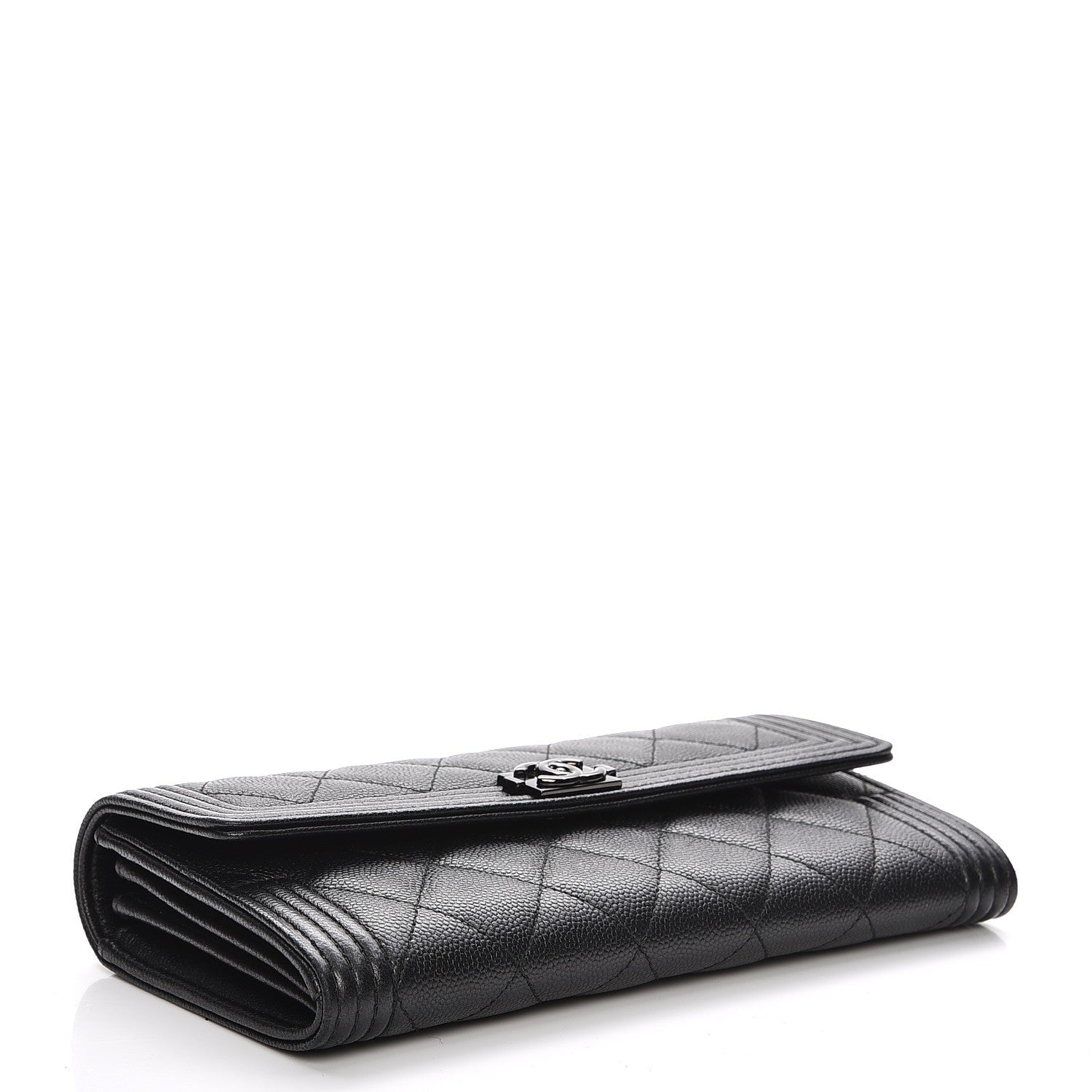 Chanel Caviar Quilted Boy Flap Wallet So Black 4 of 10
