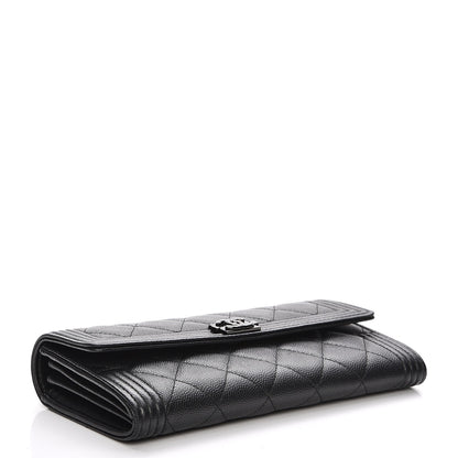 Chanel Caviar Quilted Boy Flap Wallet So Black 4 of 10