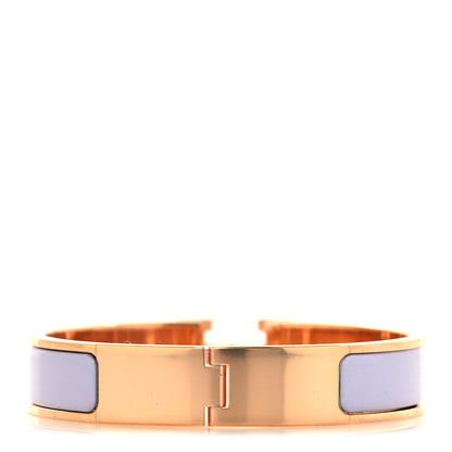 Hermes Enamel Narrow Clic Clac H Bracelet PM Rose Dragee 3 of 5