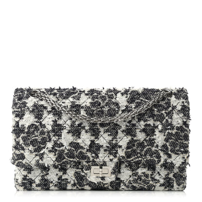 Chanel Tweed Camellia Quilted 2.55 Reissue 226 Flap Ecru 1 of 17