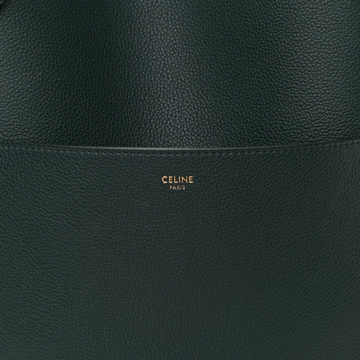 Soft Grained Calfskin Sangle Bucket Bag Amazone
