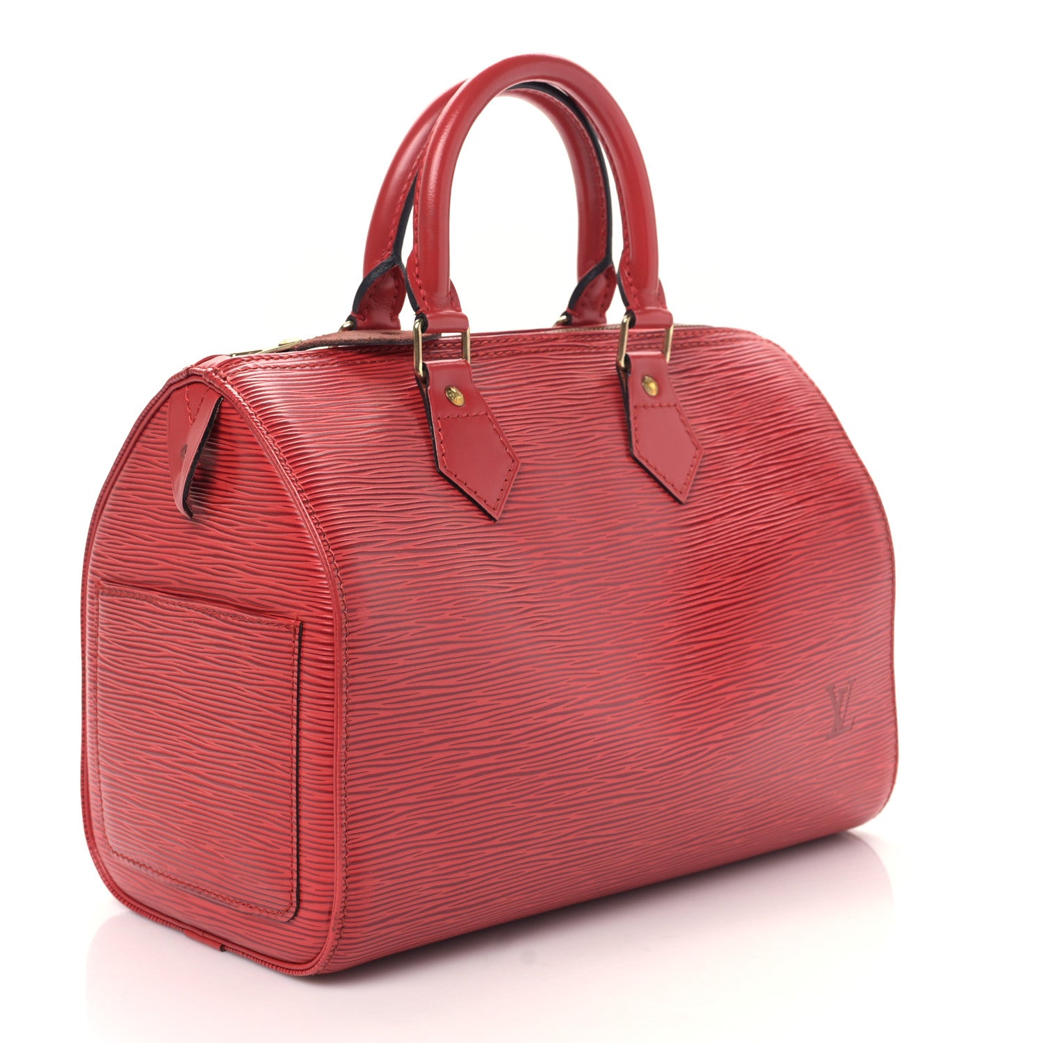 Louis Vuitton Epi Speedy 25 Castillan Red 3 of 8
