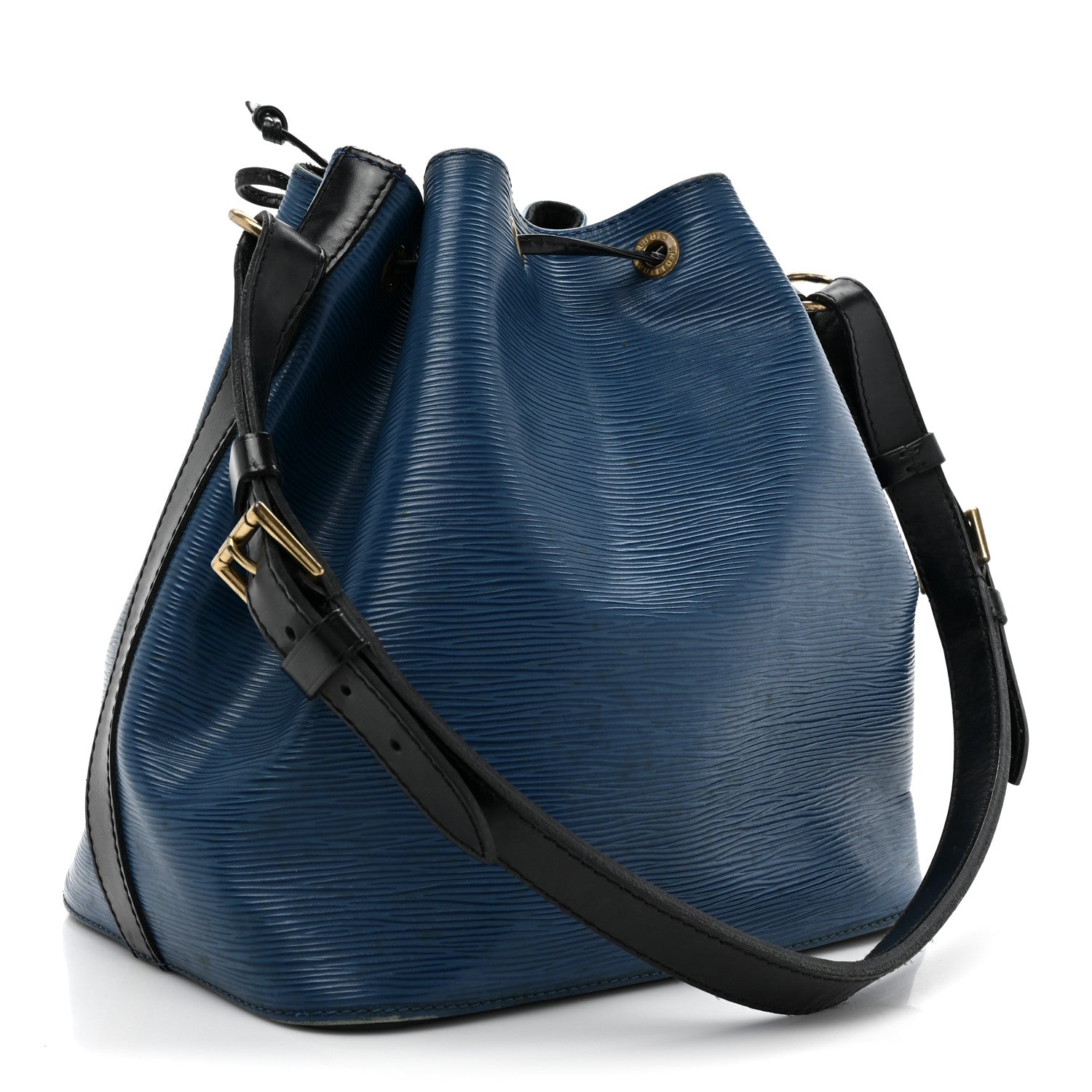 Louis Vuitton Epi Petit Bi-Color Noe Bleu Toledo Black 3 of 19