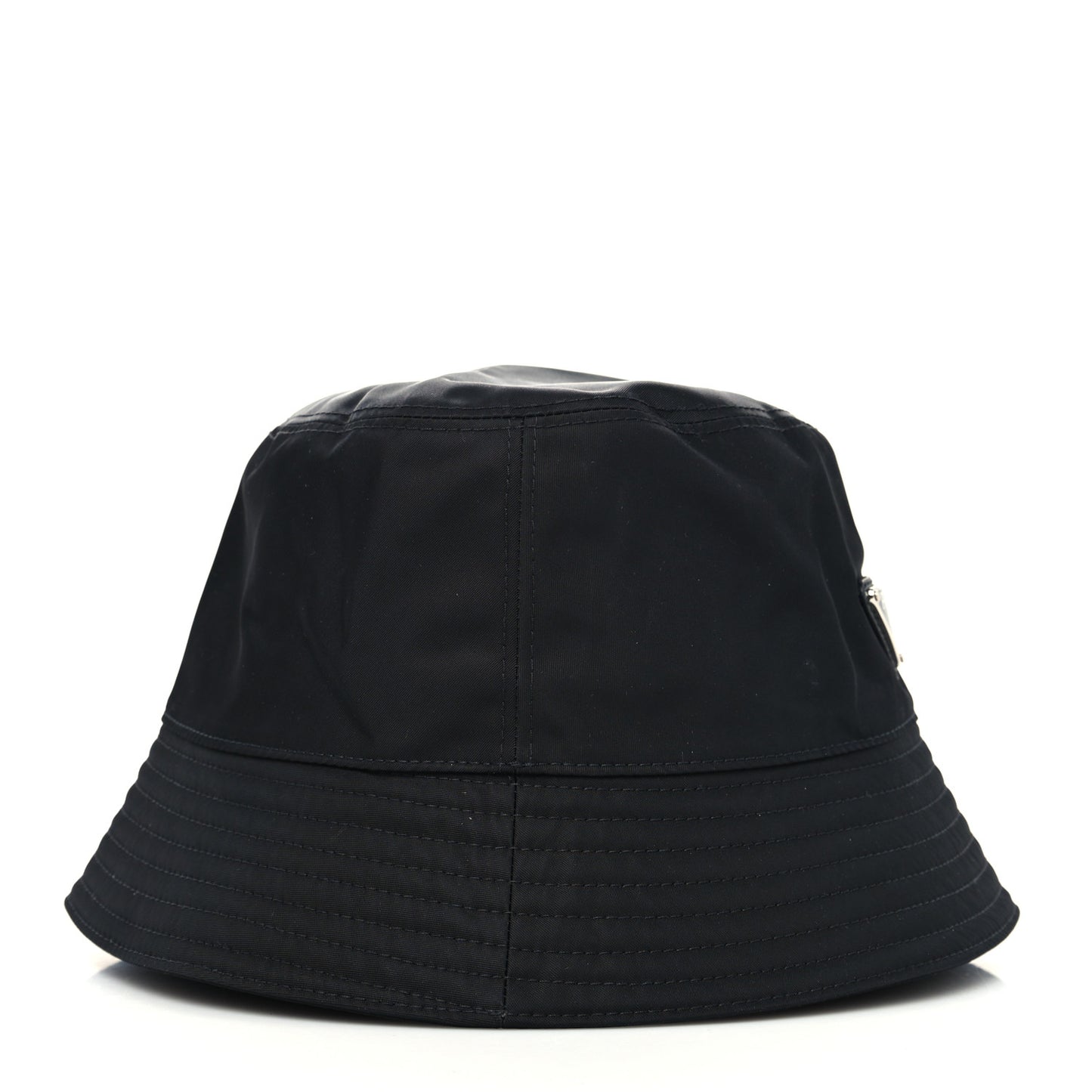Re-Nylon Metal Triangle Logo Womens Bucket Hat S Black
