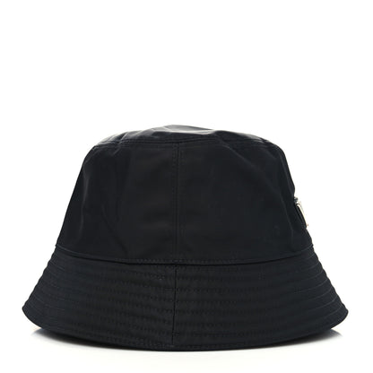 Prada Re-Nylon Metal Triangle Logo Womens Bucket Hat S Black 5 of 7
