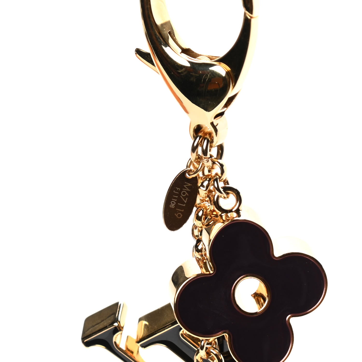 Louis Vuitton Fleur De Monogram Bag Charm Dore 4 of 7