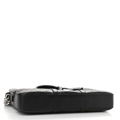 Gucci Guccissima Signature Briefcase Black 4 of 9