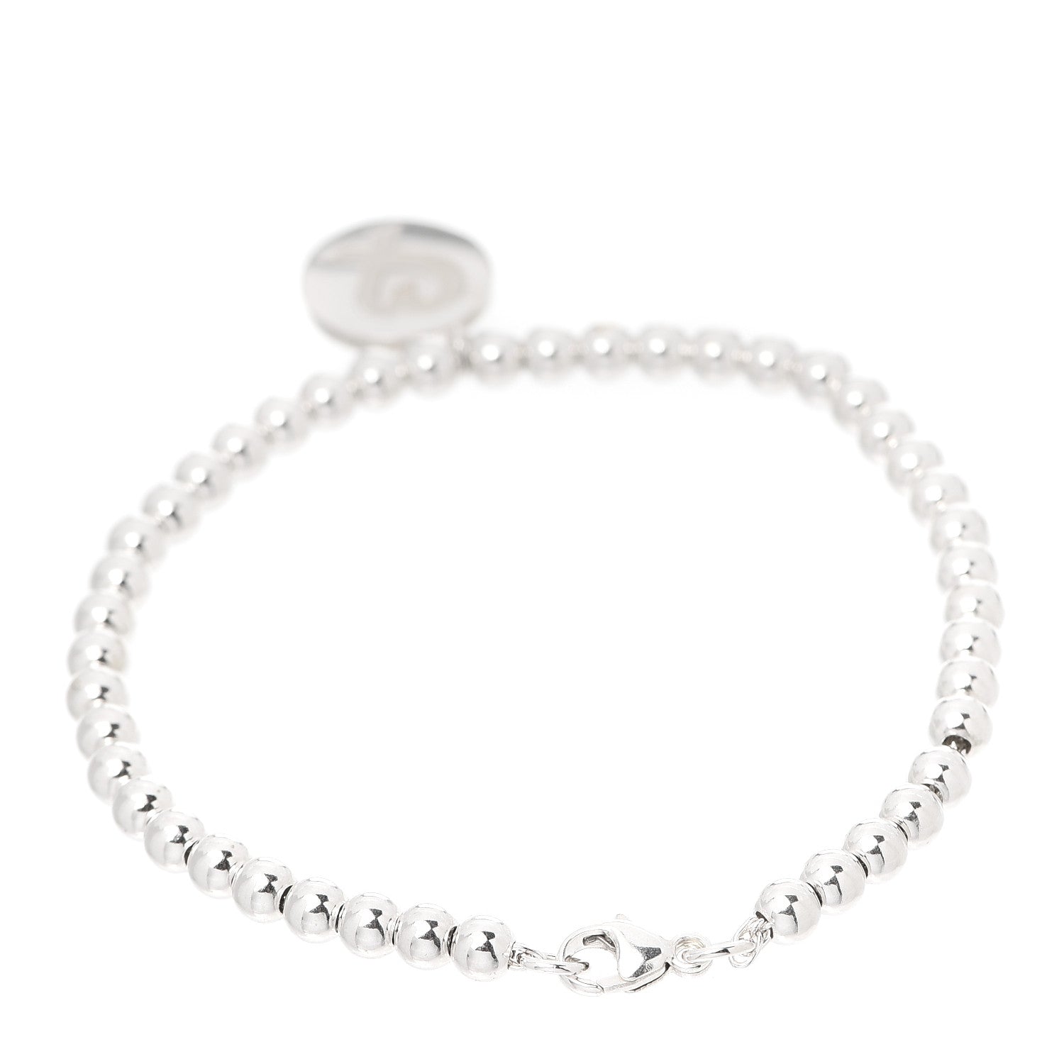 Tiffany Sterling Silver 4mm Paloma Picasso Loving Heart Tag Bead Bracelet 3 of 5