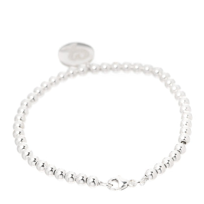 Tiffany Sterling Silver 4mm Paloma Picasso Loving Heart Tag Bead Bracelet 3 of 5