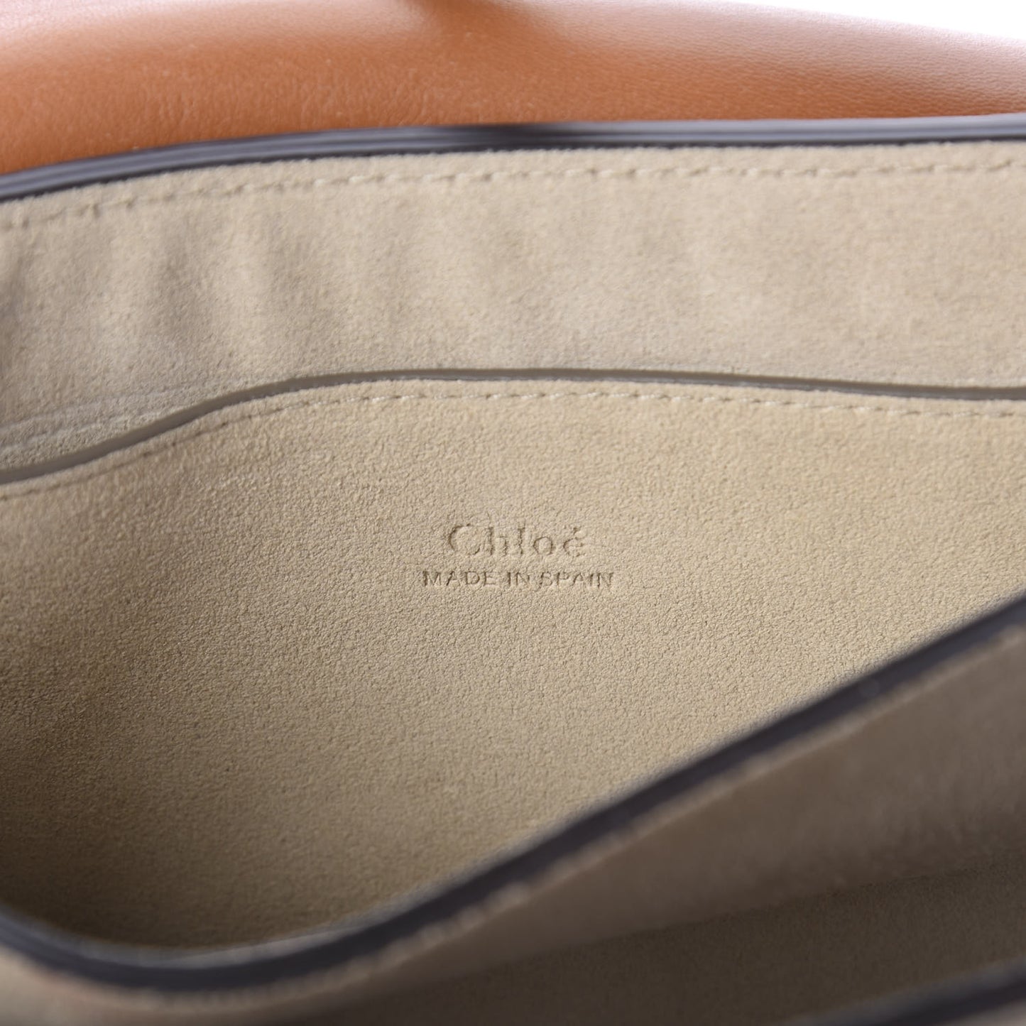 Suede Calfskin Small Faye Shoulder Bag Tobacco