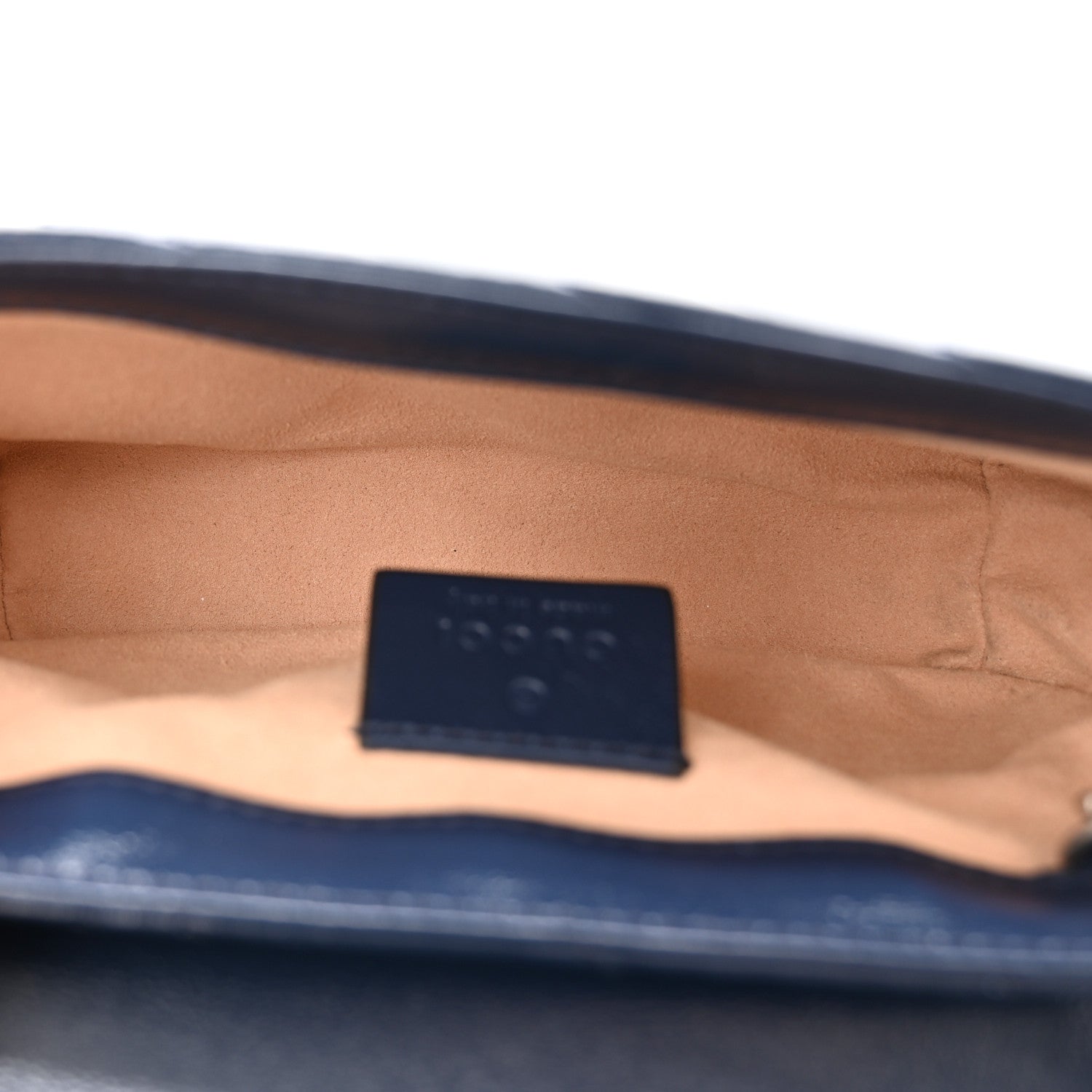 Gucci Vintage Effect Calfskin Matelasse Diagonal Super Mini Torchon GG Marmont Shoulder Bag Blue Agata Mystic White 5 of 10