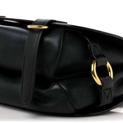 Burberry Calfskin Large Bridle Saddle Bag Black 8 of 10