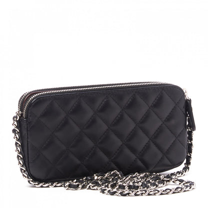 Chanel Lambskin Quilted Small Clutch With Chain Black 3 of 14