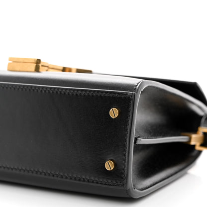 Saint Laurent Calfskin Mini Classic Monogram Cassandra Top Handle Black 10 of 12