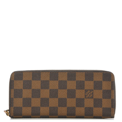 Louis Vuitton Damier Ebene Clemence Wallet Rose Ballerine 1 of 7