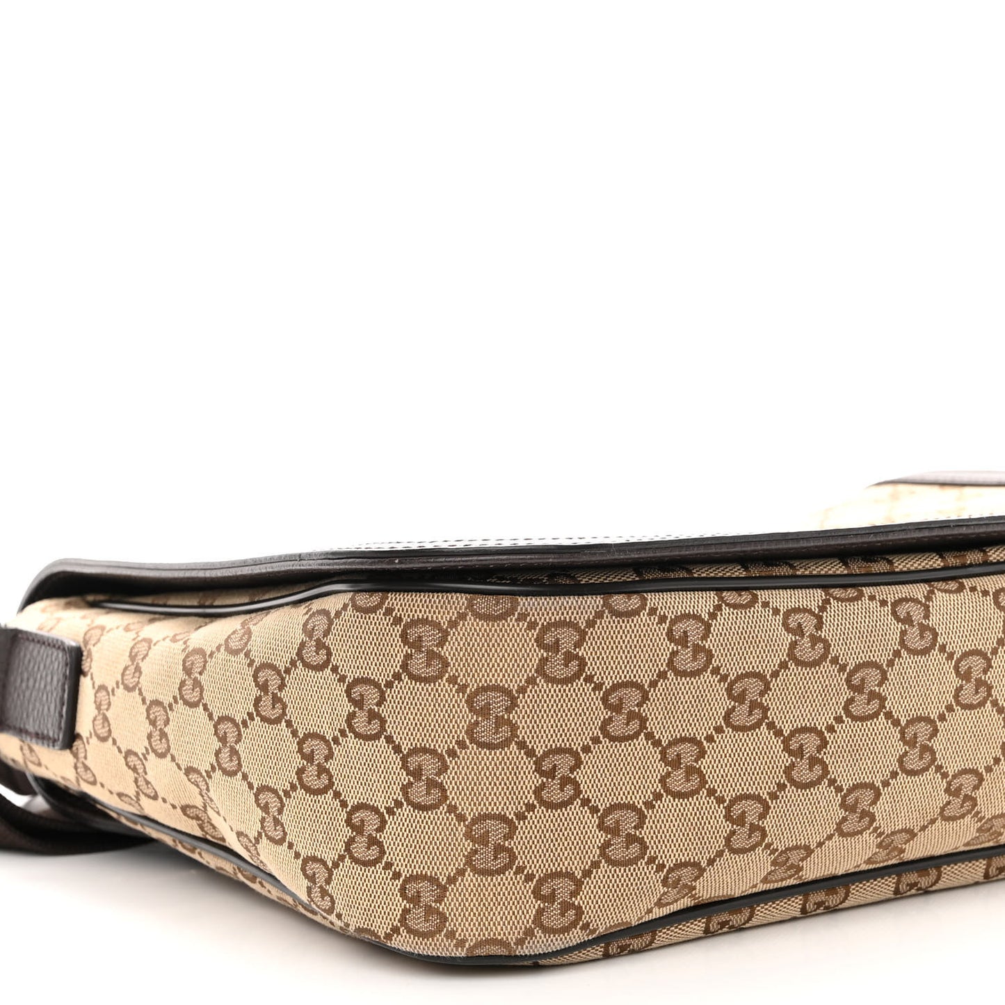 Monogram Large Flap Messenger Bag Beige Dark Brown