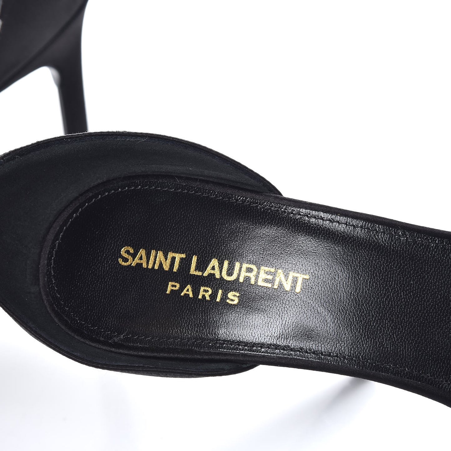 Satin Jane 80 Ankle Strap Sandals 39 Black