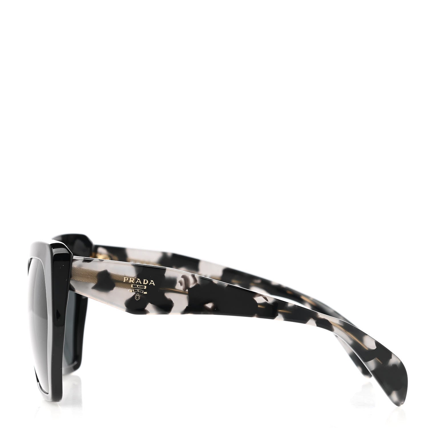 Prada Acetate Sunglasses SPR 16R Black Tortoise Grey 3 of 7