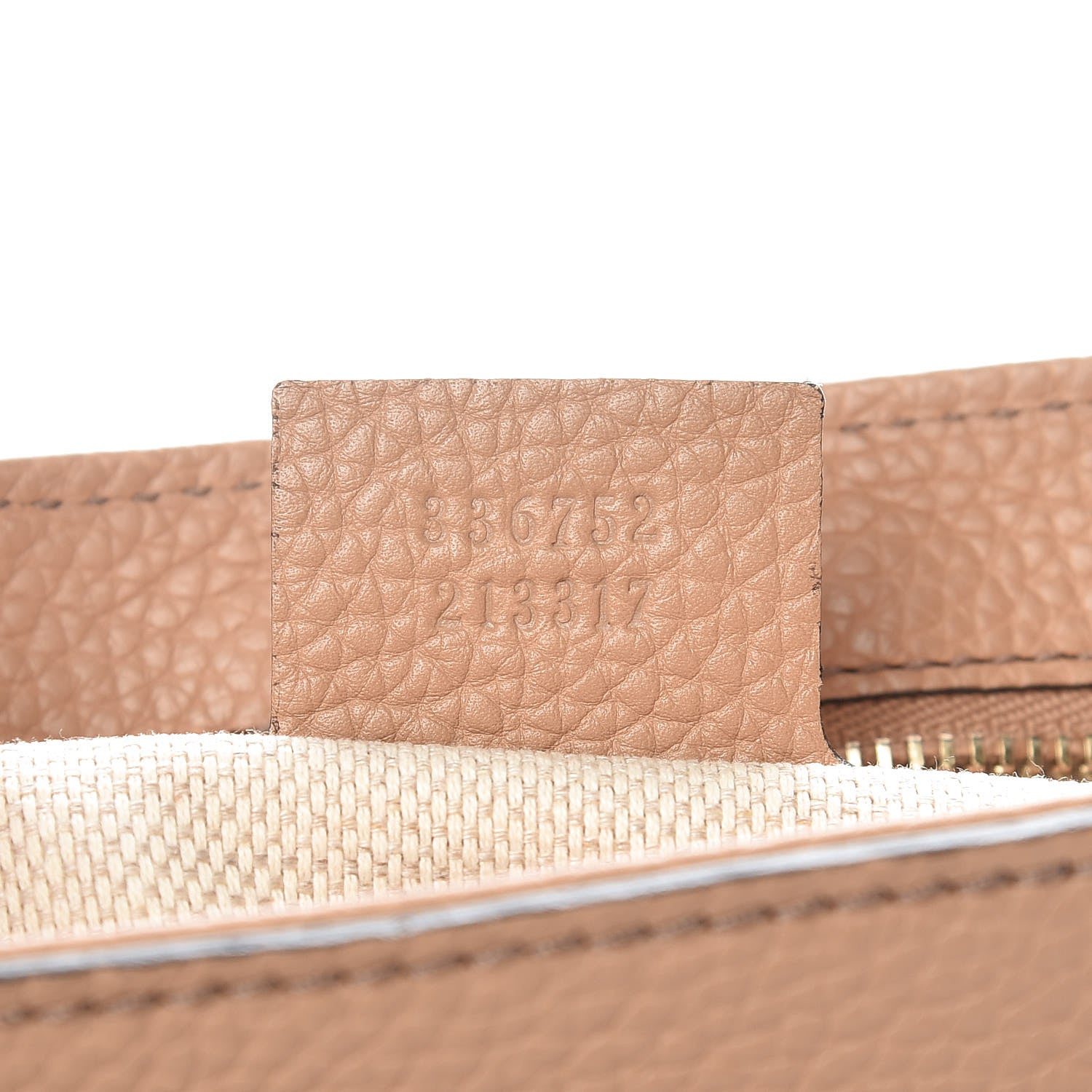 Gucci Pebbled Calfskin Medium Soho Flap Crossbody Camelia 7 of 9