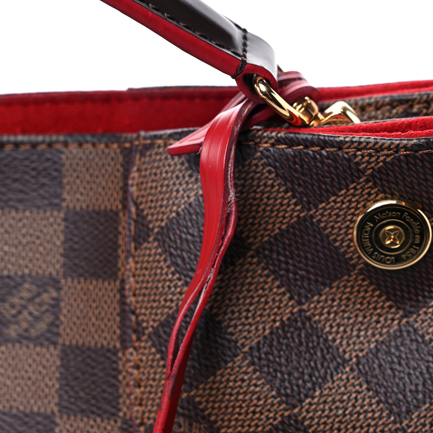 Damier Ebene Caissa Hobo Cherry