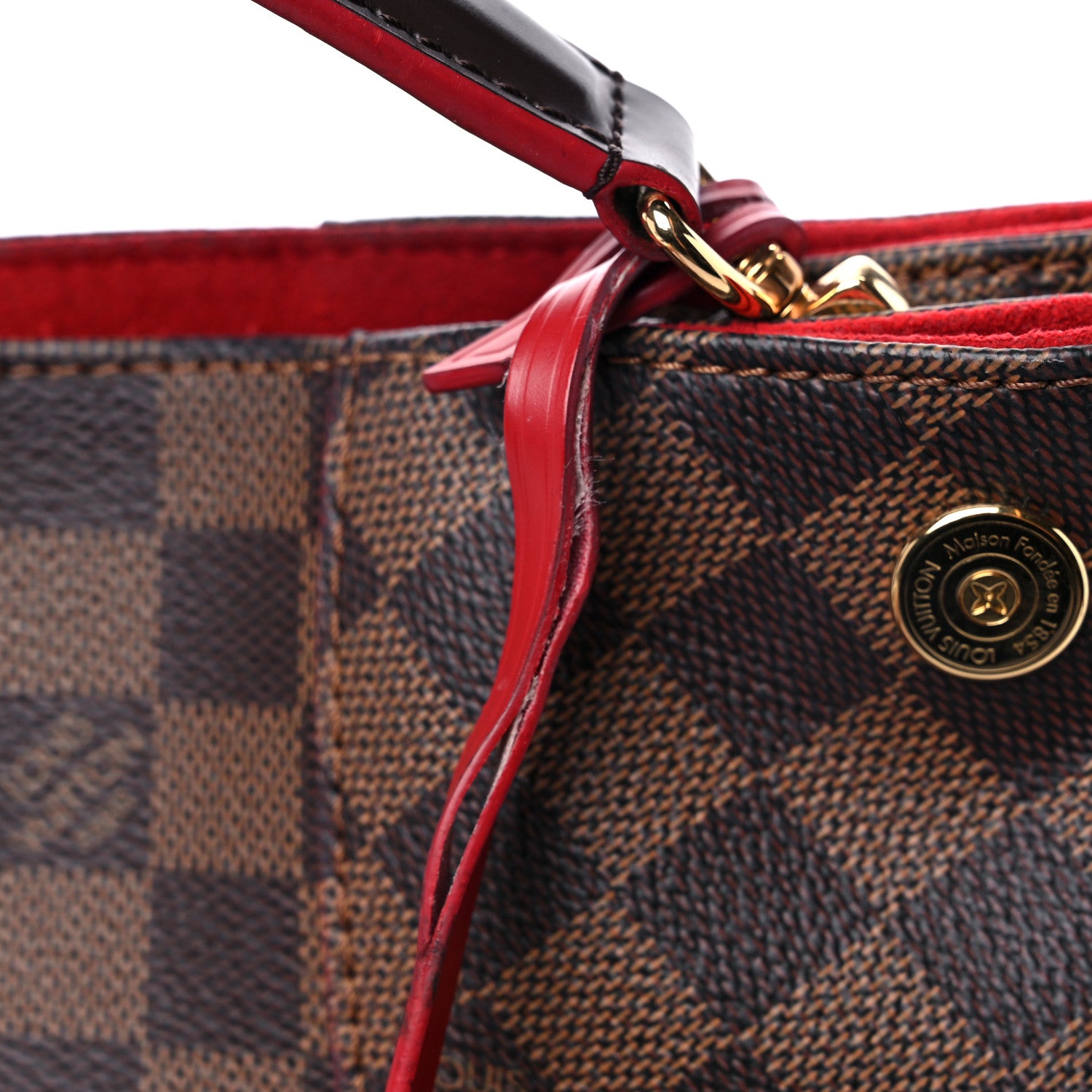 Louis Vuitton Damier Ebene Caissa Hobo Cherry 16 of 16
