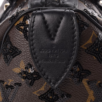 Louis Vuitton Monogram Sequins Eclipse Speedy 28 Black 7 of 11