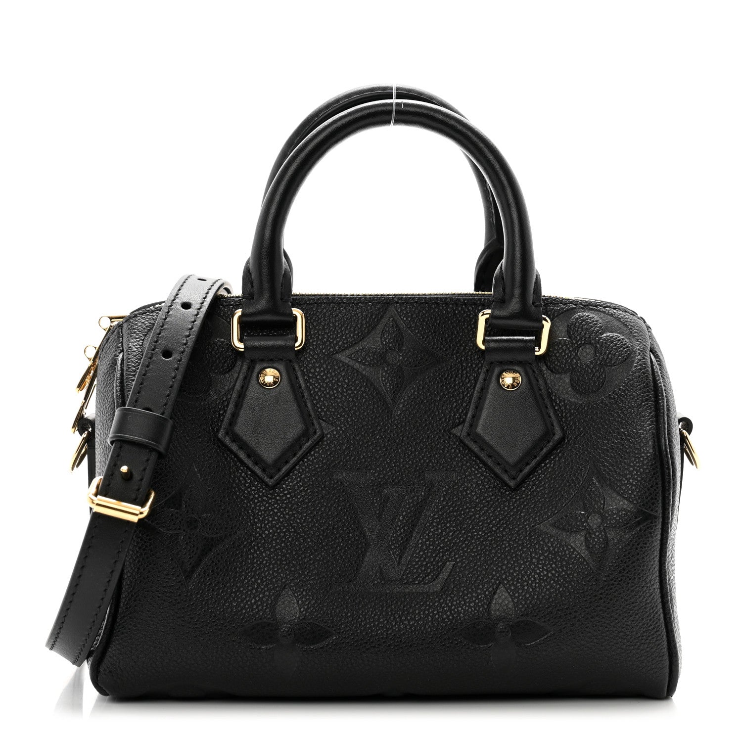 Louis Vuitton Empreinte Monogram Giant Speedy Bandouliere 20 Black 1 of 9