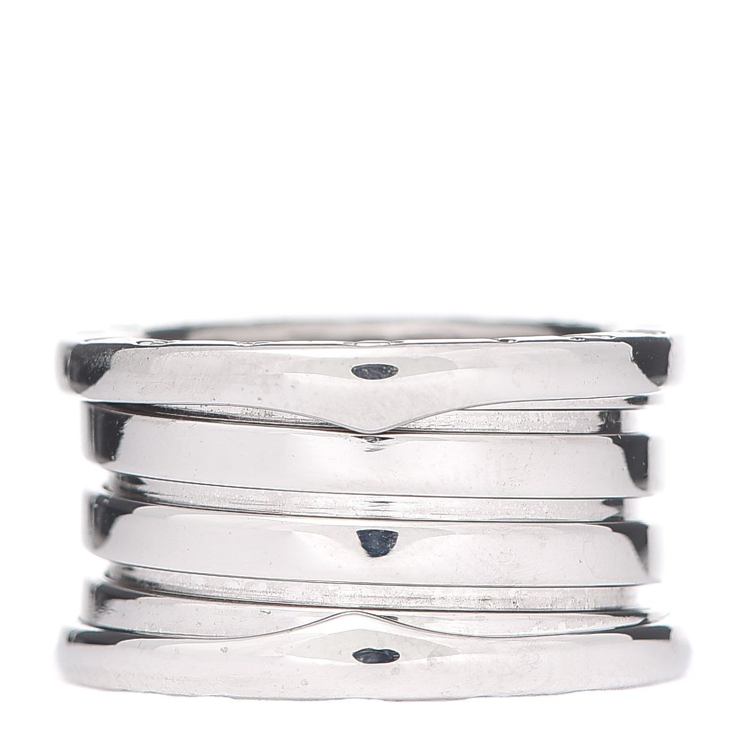 Bulgari 18K White Gold B.Zero1 Four-Band Ring 49 4.75 1 of 6