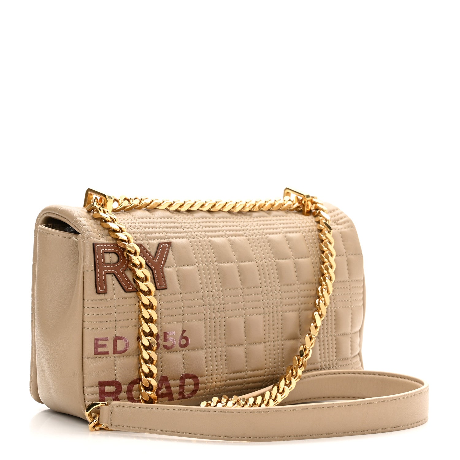 Burberry Quilted Horseferry Print Small Lola Bag Beige 3 of 12